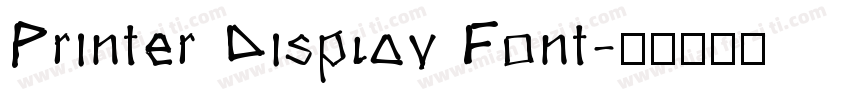 Printer Display Font字体转换